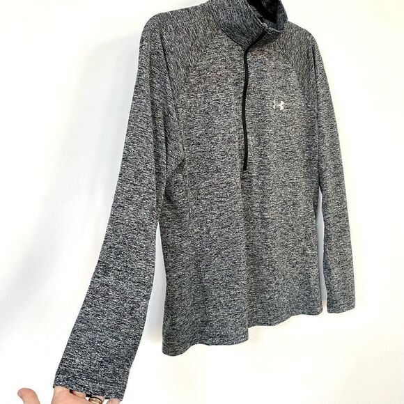 Under Armour Heatgear 1/2 Zip Lightweight Gray Pullover, Size L - Picture 2 of 7